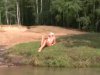 Blowjob and sex with baby on the lake
