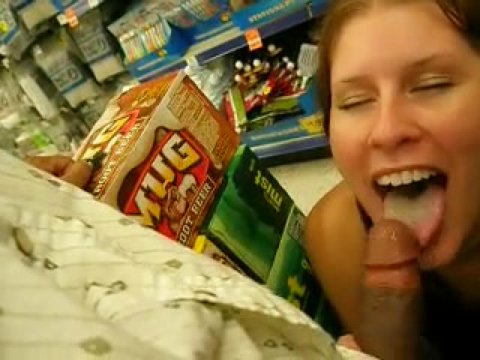 Play 'Blowjob in the store and cum in mouth'