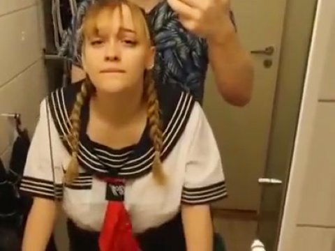 Play 'Fucked busty schoolgirl in the toilet'