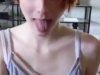 Blowjob from a redhead cutie and cum in mouth