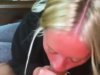 Blowjob from blonde MILF and load in mouth