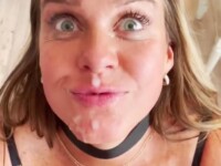 Sweet MILF gets a load on her face