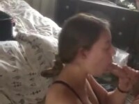 Blowjob from sweet stepsister