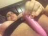 My vibrator caresses my clit like crazy.