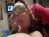 Young blonde chokes and gags on my big cock