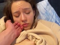 She was sleeping until I stretched her tight asshole