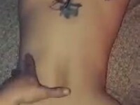 My boyfriend bent me over and fucked my tight pussy hard.