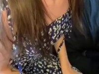 Horny brunette and load on face