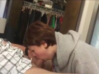 Gentle deep blowjob blowjob from brunette