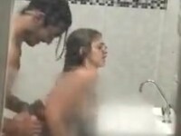 My friend bent me over the sink and fucked me hard.