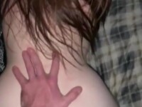 Rough, deep thrusts into my tiny pussy while I moaned