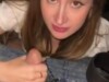 Public blowjob in the cinema ended with a huge gulp of cum