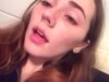 Hot brunette caresses her wet pussy until she screams