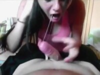 The teasing turns wild as she takes my portion into her mouth