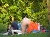 Lust of nature: she jumps on him, then bends over for more.