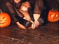 Erotic Halloween photoshoot gets too hot