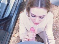 She started with sucking, then begged for hardcore doggystyle fucking