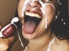 Facial cumshot in the bathtub