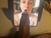 Too horny not to lick that cum on this cock tribute for my opened mouth